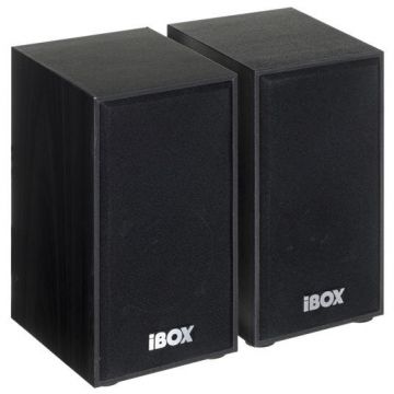 IBOX Boxe 2.0 I-BOX SP1, 10W RMS, Jack 3.5mm, Negru