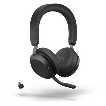 Jabra Casti cu Microfon Jabra Evolve2 75 UC Stereo, USB Type-C, Bluetooth, Negru