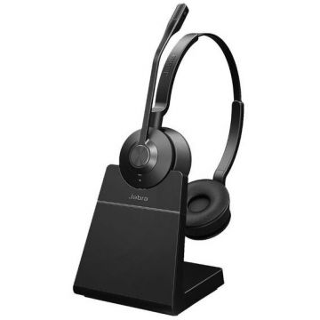 Jabra Casti Wireless Jabra Engage 55 UC Duo, USB, Microfon, Stand, Negru