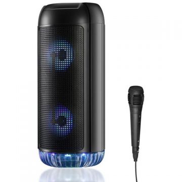 MEDIATECH Boxa Portabila Media-Tech Karaoke Partybox UNI BT, Radio, MP3 Player, 30W RMS, Difuzoare Stereo, iluminare, USB, Slot SD, Negru