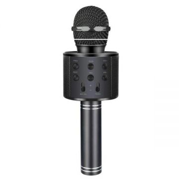 Microfon karaoke wireless, Negru, 7Toys Microfon karaoke wireless, Negru, 7Toys