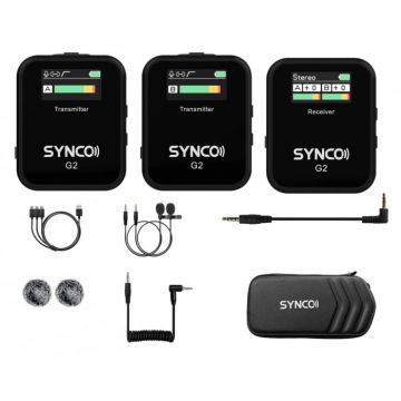 Synco G2 (A2) Lavaliera Wireless Dubla cu microfon incorporat