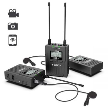 Synco Lavaliera Wireless WMic-T2 cu Transmitter dual