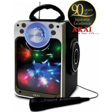 Boxa Portabila Akai CEU7300-BT, Bluetooth, Radio FM, Microfon (Negru)