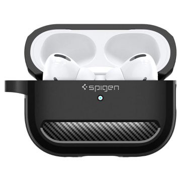 Carcasa Spigen Rugged Armor compatibila cu Apple AirPods Pro 2 Black