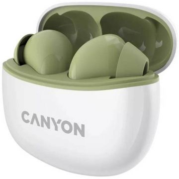 Casti Canyon TWS5, Wireless Stereo, White-Green