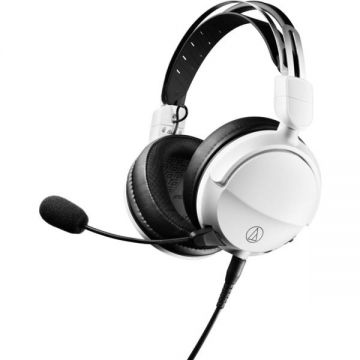 Casti Gaming 1x Jack 3.5mm 10Hz - 35kHz 56Ω 87dB Stereo Cablu 1.2m 237g 45mm Alb/Negru