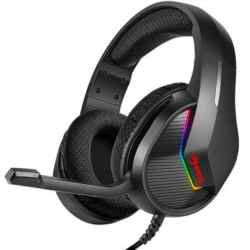 Casti gaming cu microfon Marvo H8618, RGB, Negru