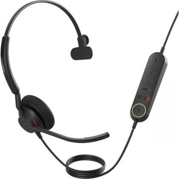 Casti Mono UC USB-C Inline Link Cablu 1.6m 127g Negru