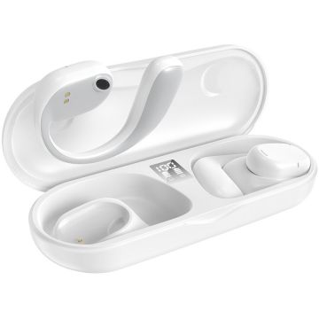 Casti wireless U17H Sport + AIR Conduction Bluetooth 5.3 Afisaj Autonomie 20 ore White