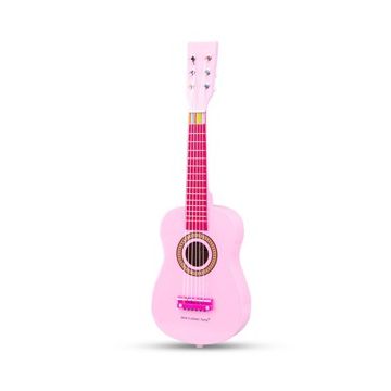 Chitara roz din lemn pentru copii New Classic Toys