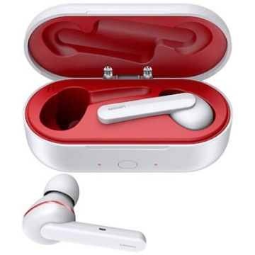 Lenovo Casti Bluetooth Lenovo HT28, TWS, 2 conexiuni independente, 4.5 grame, baterie 4-16 ore, White