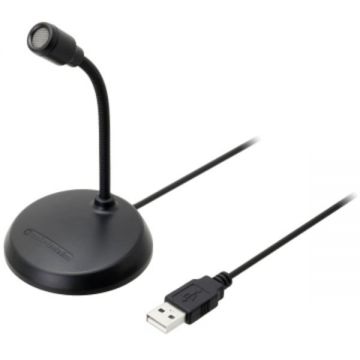 Microfon Pentru Gaming Pentru Masa USB Cablu 2m 40Hz 60g Negru Microfon Pentru Gaming Pentru Masa USB Cablu 2m 40Hz 60g Negru