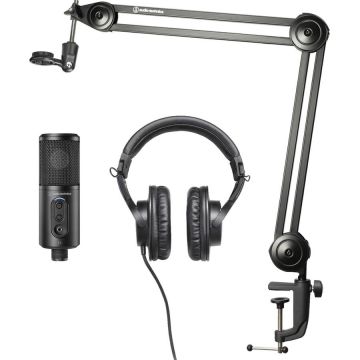 Set Streaming Casti + Microfon + Brat Pentru Microfon Condensator Cablu 1.55m 30Hz - 15kHz 40mm 366g Negru Set Streaming Casti + Microfon + Brat Pentru Microfon Condensator Cablu 1.55m 30Hz - 15kHz 40mm 366g Negru