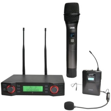 Sistem De Microfon Wireless 	30 - 20000Hz Fara Fir 2 x AA 96dB Negru