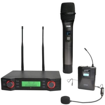 Sistem De Microfon Wireless 30 - 20000Hz Fara Fir 2 x AA 96dB Negru Sistem De Microfon Wireless 30 - 20000Hz Fara Fir 2 x AA 96dB Negru
