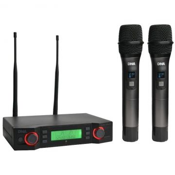 Sistem De Microfon Wireless Fara Fir 96dB 30 - 20000Hz 2 x AA 48 kHz Negru