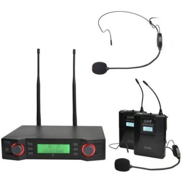 Sistem De Microfon Wireless Fara Fir 96dB 30 - 20000Hz Negru Sistem De Microfon Wireless Fara Fir 96dB 30 - 20000Hz Negru