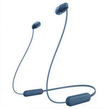 Sony Casti In-Ear Sony WI-C100L, Wireless, Bluetooth, IPX4, Microfon, Fast pair, Autonomie 25 ore, Albastru