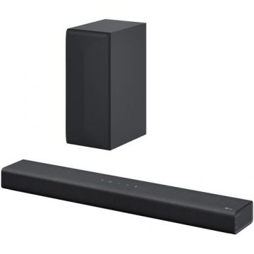 Soundbar LG S60Q, 2.1, 300W, Bluetooth, Subwoofer Wireless, Negru