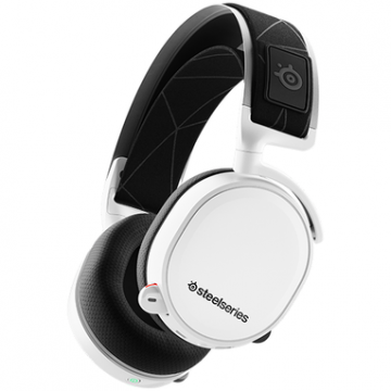 STEELSERIES Casti Gaming Steelseries Arctis 7+, 7.1 Virtual Surround, Autonomie 30 ore, Microfon anulare zgomot, PC, MAC, PS5, Xbox, Alb