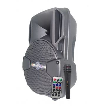 Boxa Activa Portabila Bluetooth, Soundvox™ CH-811, 20 W, USB, TF/SD Card, Aux, Radio FM, Microfon si Lumini, Neagra