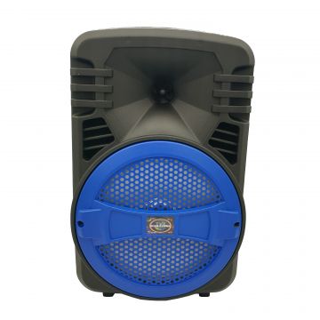 Boxa Activa Portabila Bluetooth, Soundvox™ CH-813, 20 W, USB, TF/SD Card, Aux, Radio FM, Microfon si Lumini, Albastru