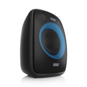 Boxa portabila Niceboy Party Boy 2, 100W, Bluetooth 5.1, USB, AUX-IN, MicroSD, redare 20 H, IPX4, Microfon, telecomanda, iluminare LED, negru