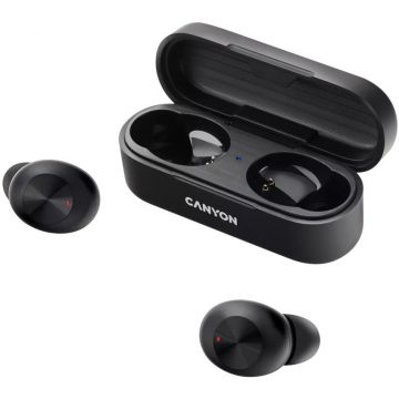 Canyon Casti bluetooth Canyon, TWS-1,Negru