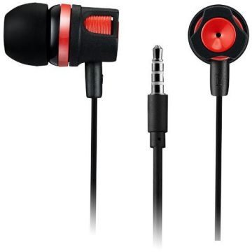 Canyon Casti Stereo CANYON CNE-CEP3R, Microfon, Negru/Rosu Canyon Casti Stereo CANYON CNE-CEP3R, Microfon, Negru/Rosu