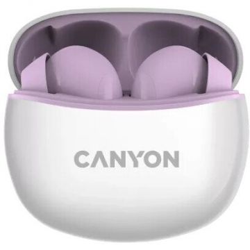 Canyon Casti True Wireless Canyon TWS-5, Bluetooth, In-Ear, Microfon, Violet