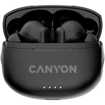 Canyon Casti True Wireless Canyon TWS-8, Bluetooth, ENC, Microfon, Negru