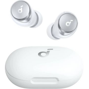 Casti Anker In-Ear, Soundcore Space A40, Multipoint, ANC, Hi-Res, incarcare Wireless, White