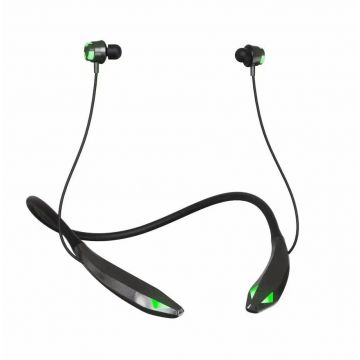 Casti audio wireless Techstar® KB01, Bluetooth 5.0, Control volum, Microfon, Indicator LED, Baterie 200mAh, Rezistente la apa, potrivite pentru jocuri/sport/calatorii, Negru