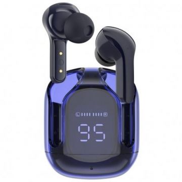 Casti fara fir Acefast TWS Bluetooth albastru, HRT-106193