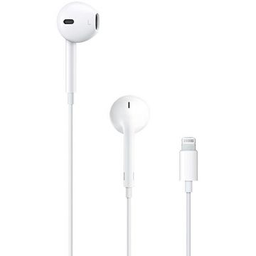 Casti Lightning Handsfree Alb