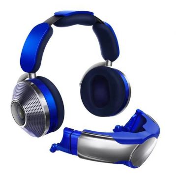 Casti Stereo Wireless Dyson Zone WP01, Bluetooth, Purificare Aer, 8 Microfoane ANC, Jack 3.5mm, USB-C (Albastru)