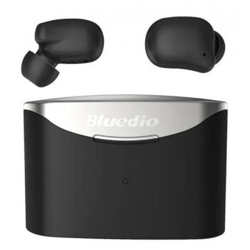 Casti True Wireless Bluedio T-Elf 2 TWS, Bluetooth, Touch control, Waterproof IPX6 (Negru)