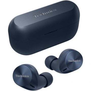 Casti True Wireless In-Ear Technics EAH-AZ60M2EA, Hybrid Noise Cancelling, Multipoint, Alexa built-in, JustMyVoice, Autonomie 25 ore, Driver 8 mm (Albastru)