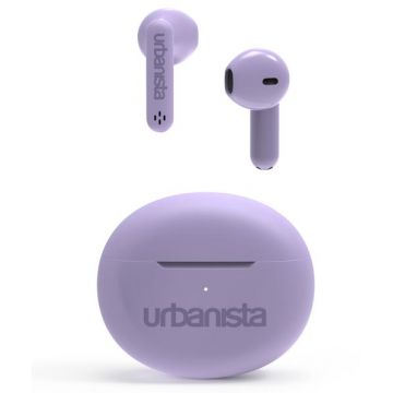 Casti True Wireless Urbanista Austin, Bluetooth, Microfon, control tactil, Waterproof IPX4, 5 ore Autonomie (Mov)