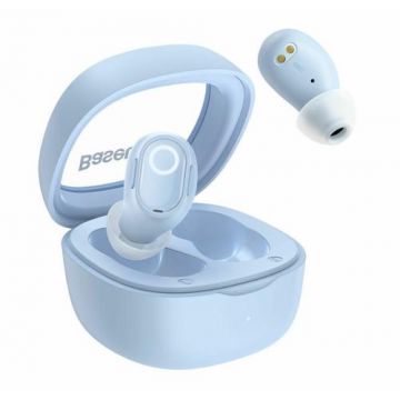 Casti wireless Baseus Bowie WM02, Bluetooth 5.3, Microfon (Albastru deschis)