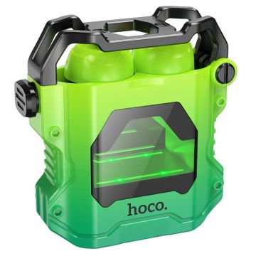 Casti Wireless Hoco EW33, Carcasa din metal, TWS, Bluetooth 5.3, Verde Fluorescent