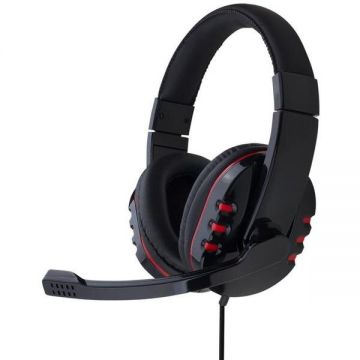 GEMBIRD Casti Gaming Stereo Gembird GHS-402, Microfon, Negru/Rosu