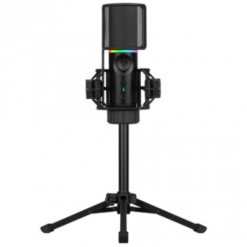 Microfon MIC Streaming RGB Trepied  Negru