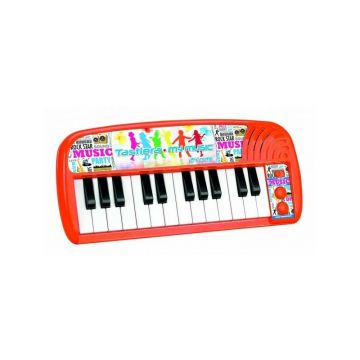 Orga muzicala pentru copii cu 24 de taste si note muzicale RS Toys, include 24 melodii presetate, buton ON/OFF