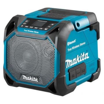 Radio cu Bluetooth Makita DMR203, subwoofer 101.6mm, compatibil cu acumulatori Li-Ion LXT 18V si CXT 12V Max (Albastru)