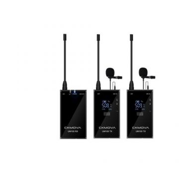 Set 2 microfoane lavaliera wireless CKMOVA UM100, Negru
