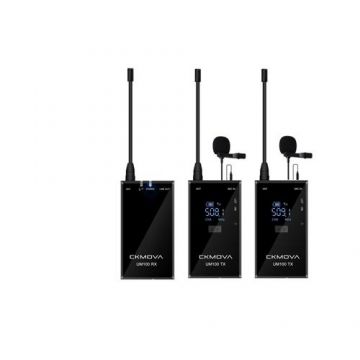 Set 2 microfoane lavaliera wireless CKMOVA UM100, Negru Set 2 microfoane lavaliera wireless CKMOVA UM100, Negru