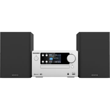 Sistem audio Kenwood M-725DAB-S, DAB+, Bluetooth, CD Player, USB, Argintiu
