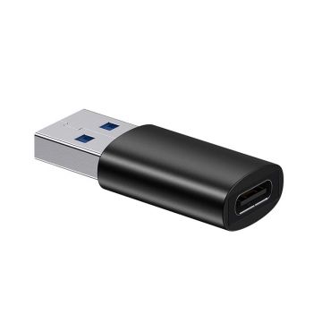 Adaptor Baseus Mini OTG Ingenuity, USB 3.1 la USB-C, 10 Gbps, Negru